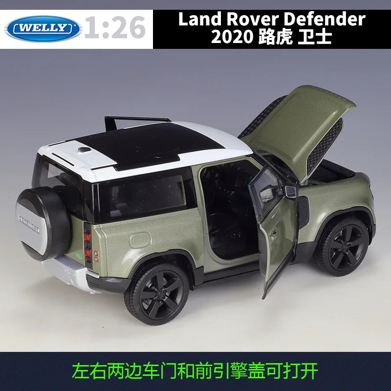Diecast Car | Land Rover Defender 90 | 1 to 26 Scale | Welly Metal Alloy