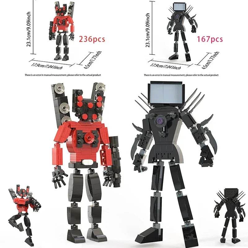 Moc Skibidi Toilet Action Figures Model Building Blocks Toys - ToylandEU