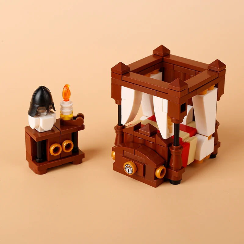 Building Blocks | Compatible With Lego | Medieval Furniture Set | For Kids