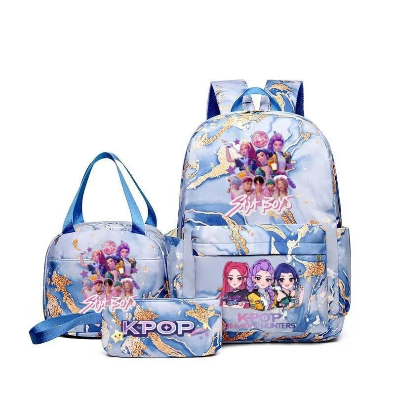 Pink Demon Hunter Backpack For Teens With Durable School Bag