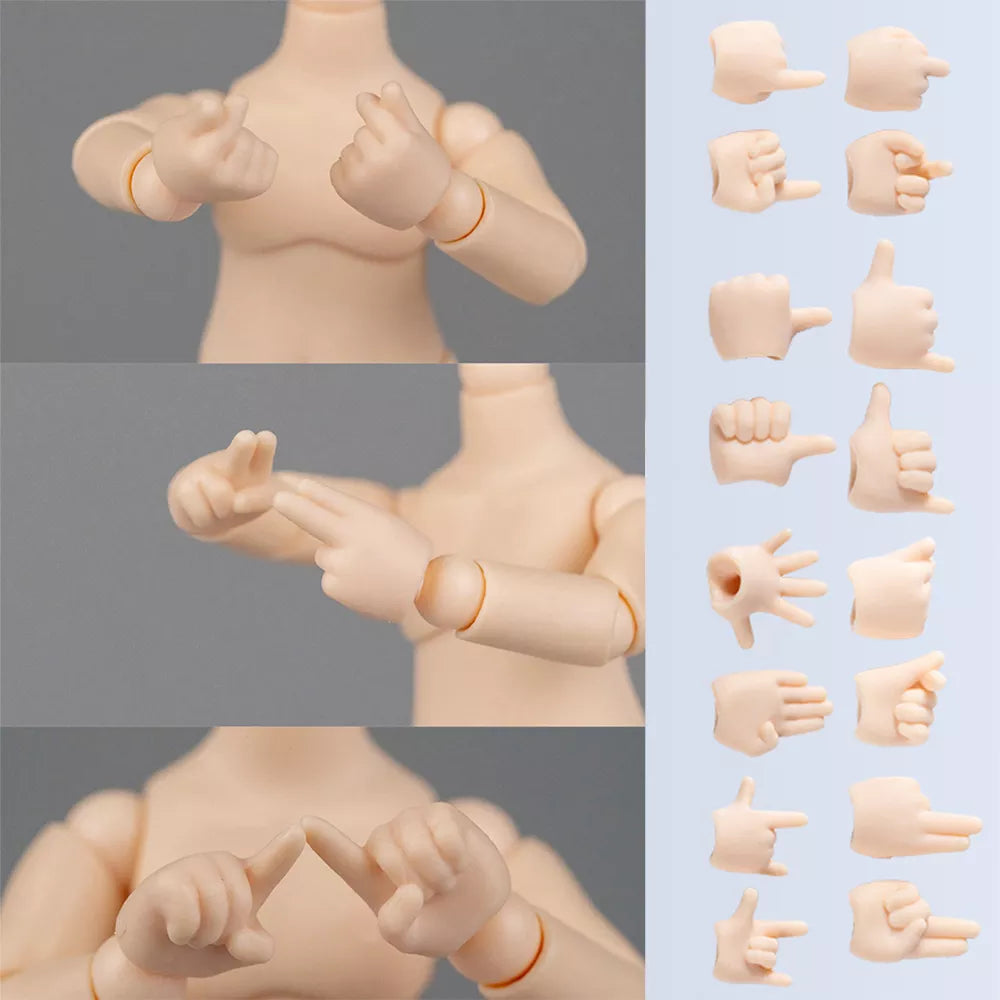 Ob11 Doll Replacement Hand with Love and Victory Gesture - ToylandEU