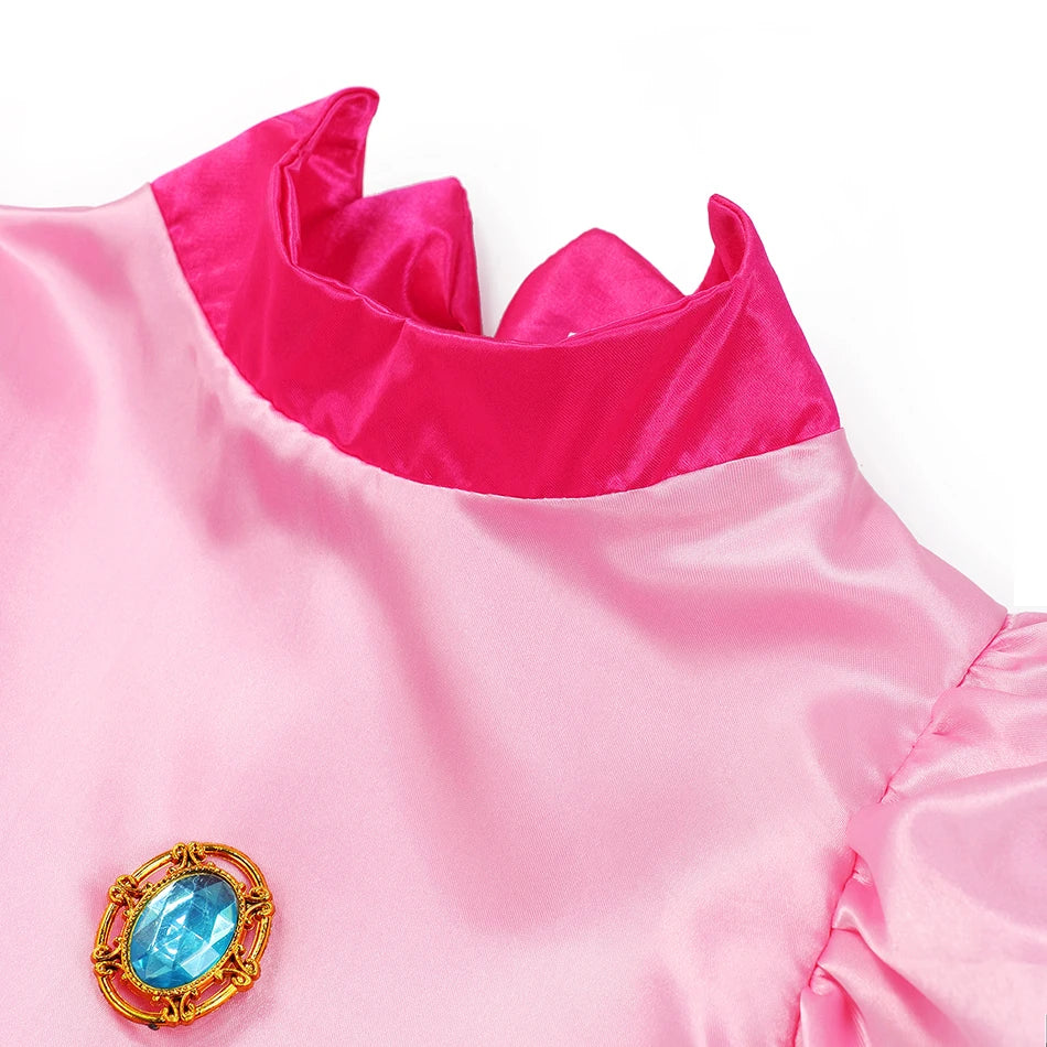 Peach Princess Girls Costume - Perfect for Halloween & Costume Fun