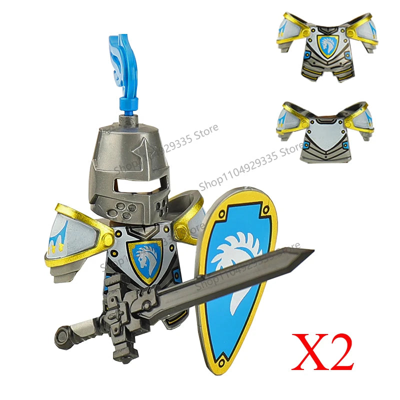 Micro Blocks | Medieval Knight Figures | Plastic Model Kit | Ages 14 Plus