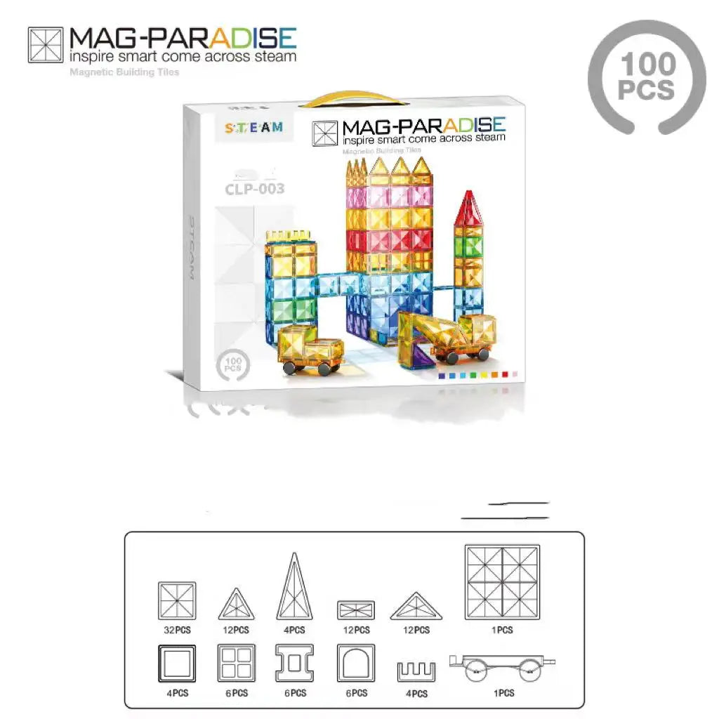 Magnetic Building Blocks | Strong Magnets | Montessori Toy | Ages 7-12
