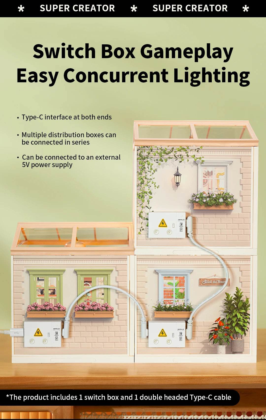 Robotime DIY Miniature Dollhouse Kit with Accessories Model Supply Store Kit with LED to Build Decent Birthday Gift 3D Puzzle - ToylandEU