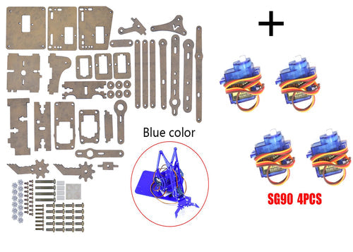 DIY 4-Degree-of-Freedom Acrylic Robot Arm Kit ToylandEU.com Toyland EU