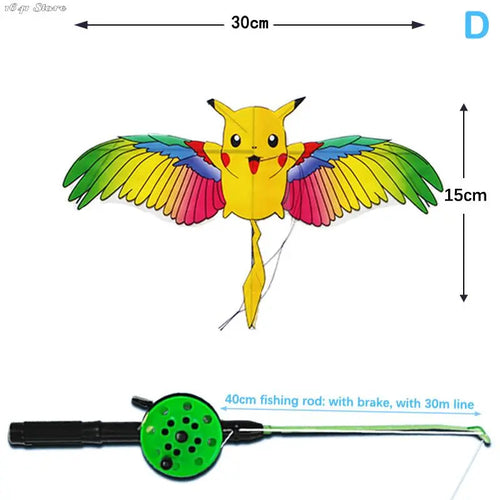 Colorful  Kite Set for Children with Butterfly and Eagle Design Toyland EU
