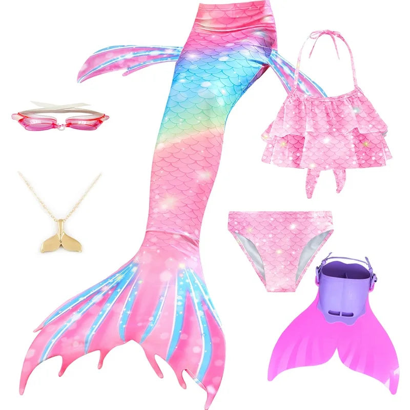 Mermaid Costume | Mermaid Tail Swimsuit Set | Monofin Optional | For Women