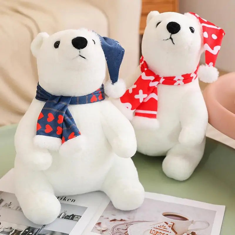 Cuddly Kawaii Polar Bear Plush Toy - Perfect Holiday Gift for Kids