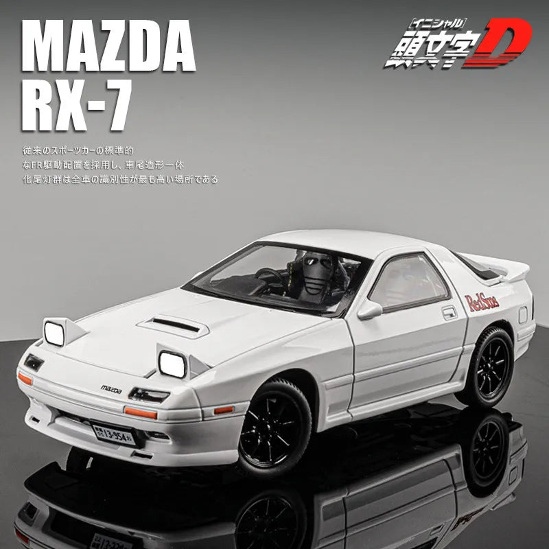 1:24 INITIAL D Mazda RX7 RX-7 Supercar Alloy Model Car Toy Diecasts Toyland EU