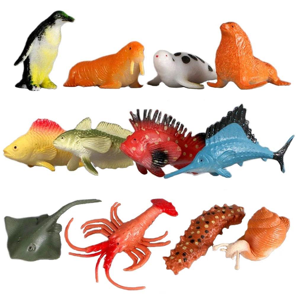 Premium Plastic Animal Figurines Ocean Life For Kids - ToylandEU