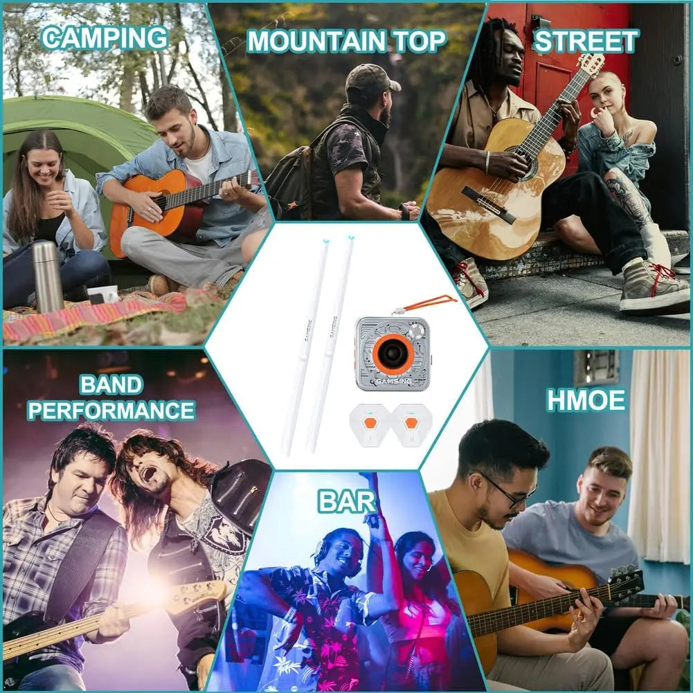 Portable Air Drum Kit With Motion Sensors For Beginners