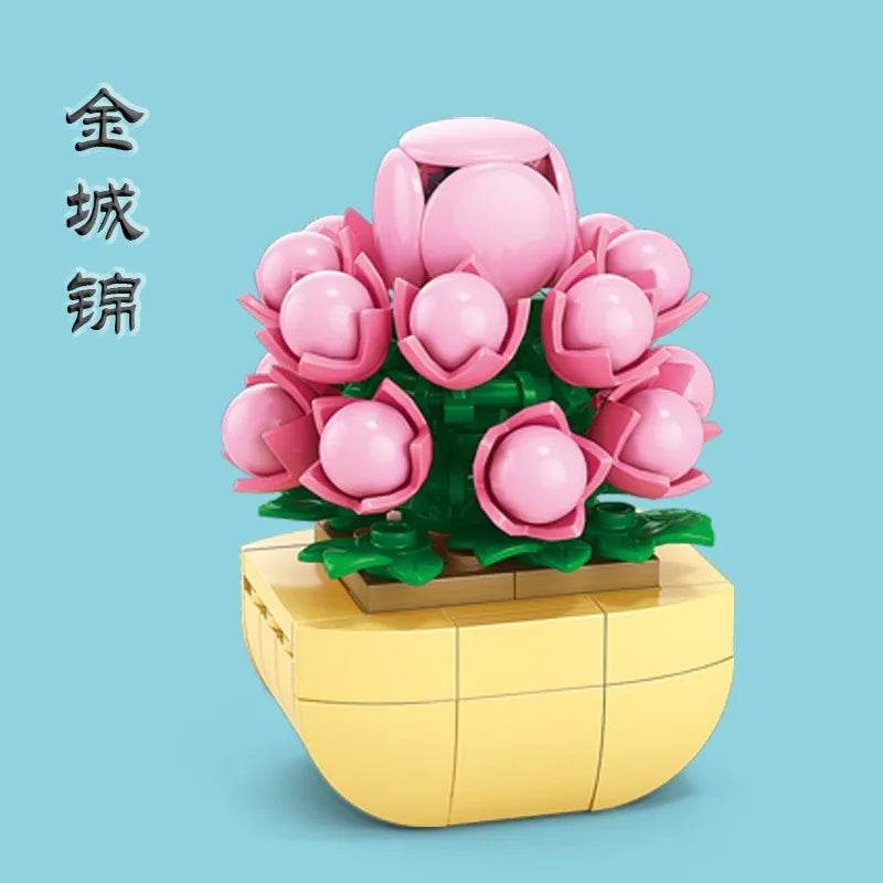 Premium Building Block Flower Succulent Model Desk Decor - ToylandEU
