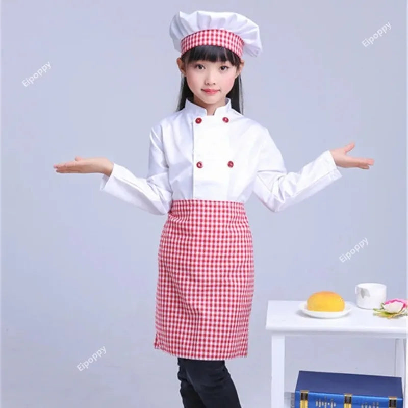 Kids Chef Costume Set - Deluxe Cooking Costume with Hat for Playtime Fun