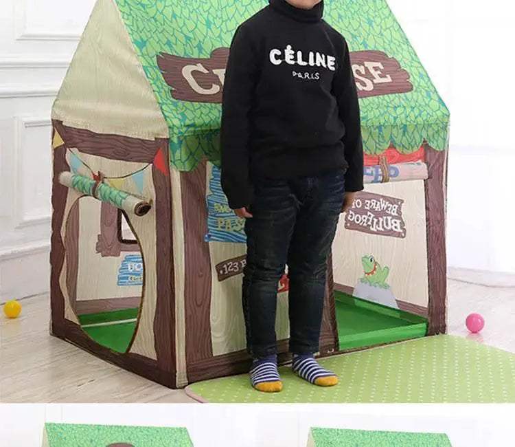 Portable Children Tent Cute Wigwam Folding Kids Tents Tipi - ToylandEU