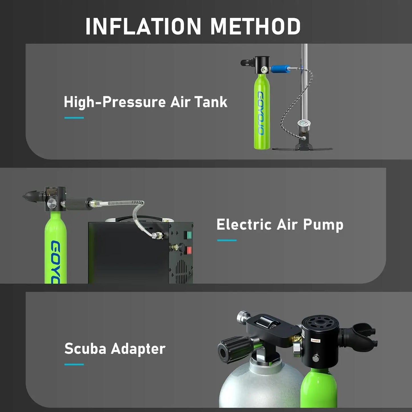 Mini Scuba Tank | 0.5L Capacity | Emergency Air Supply | 0.5L