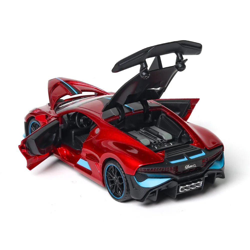 Diecast Bugatti Divo 1/32 Scale Model Car with Openable Doors and Light & Sound Features - ToylandEU