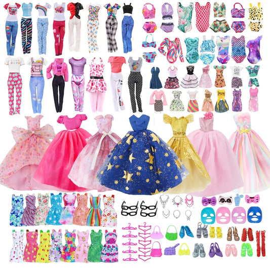 Complete Doll Fashion Set 64Pcs For 11.5 Inch Dolls
