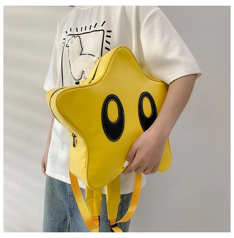 Cute Super Mario Big Eye Star Backpack with Korean Spicy Girl Y2K Fashion - ToylandEU