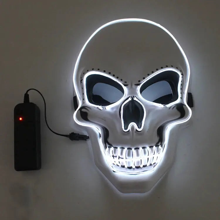 Halloween Horror Skull Mask LED Cold Light Mask LED Halloween Mask Cosplay Mask Halloween Party Decoration Luminous Skull Masks - ToylandEU
