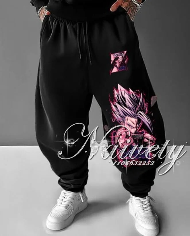 Joggers | Dragon Ball Goku Black Print | Unisex Quick Dry