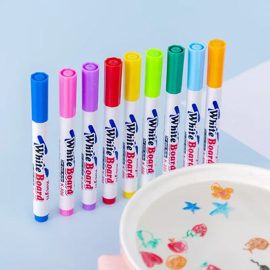 Colorful Water Drawing Set for Kids - Educational Painting Toy with Whiteboard Marker and Colorful Doodle Pen