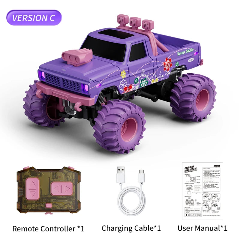 Mini Alloy Remote Truck | 1:64 Scale | 2.4GHz Four Wheel Drive | Kids Toy