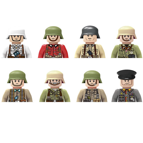 Military Army and Police Building Blocks Figures Set, including WW2 Soldier and SWAT Officer Toys ToylandEU.com Toyland EU