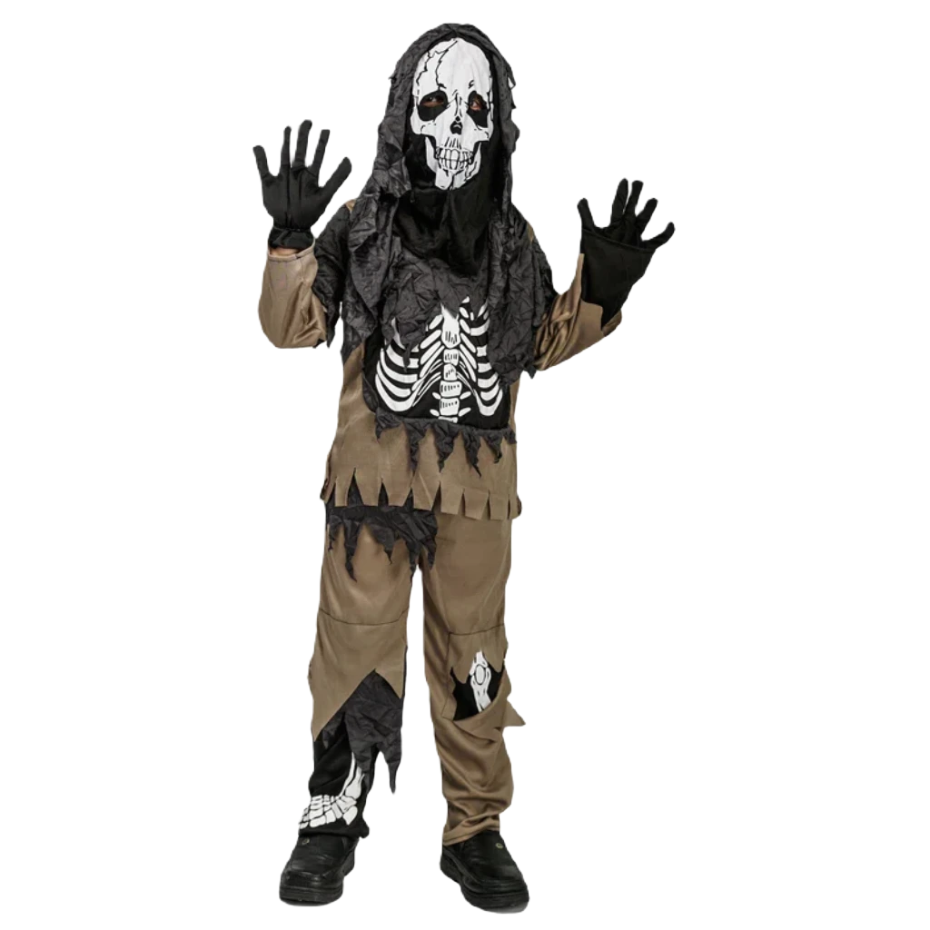 Boys Skeleton Zombie Costume Set - Spooky Fun for Halloween & Purim