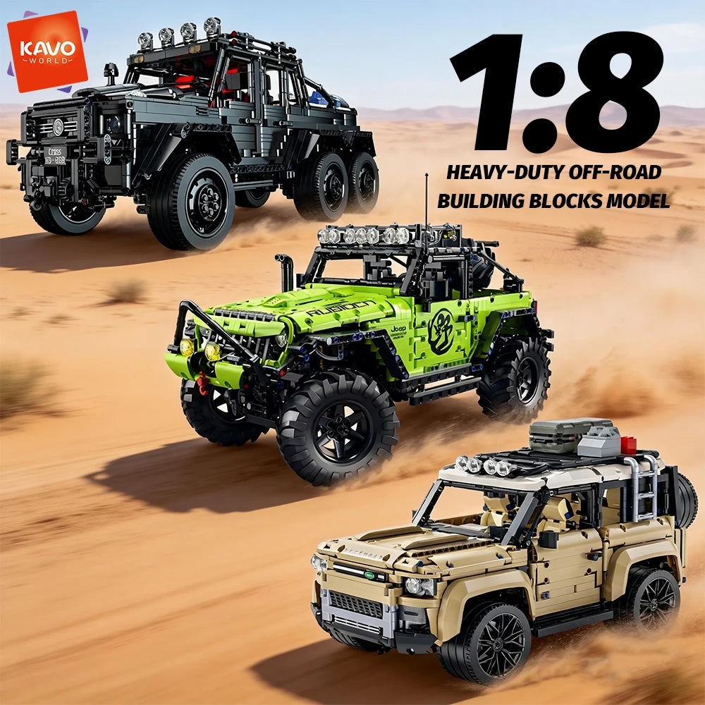 Off Road Truck Building Block Kit | 1:8 Scale | Advanced DIY Model