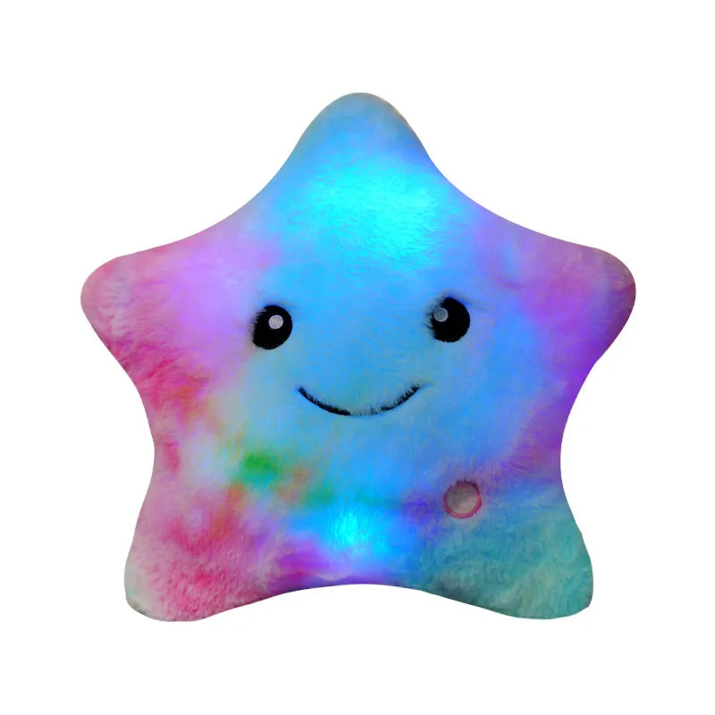 Colorful LED Twinkle Star Luminous Pillow - Comforting Night Companion - ToylandEU