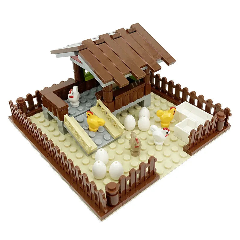 Rural Farm Buildable Toy Set with Stable and Chicken Coop - ToylandEU