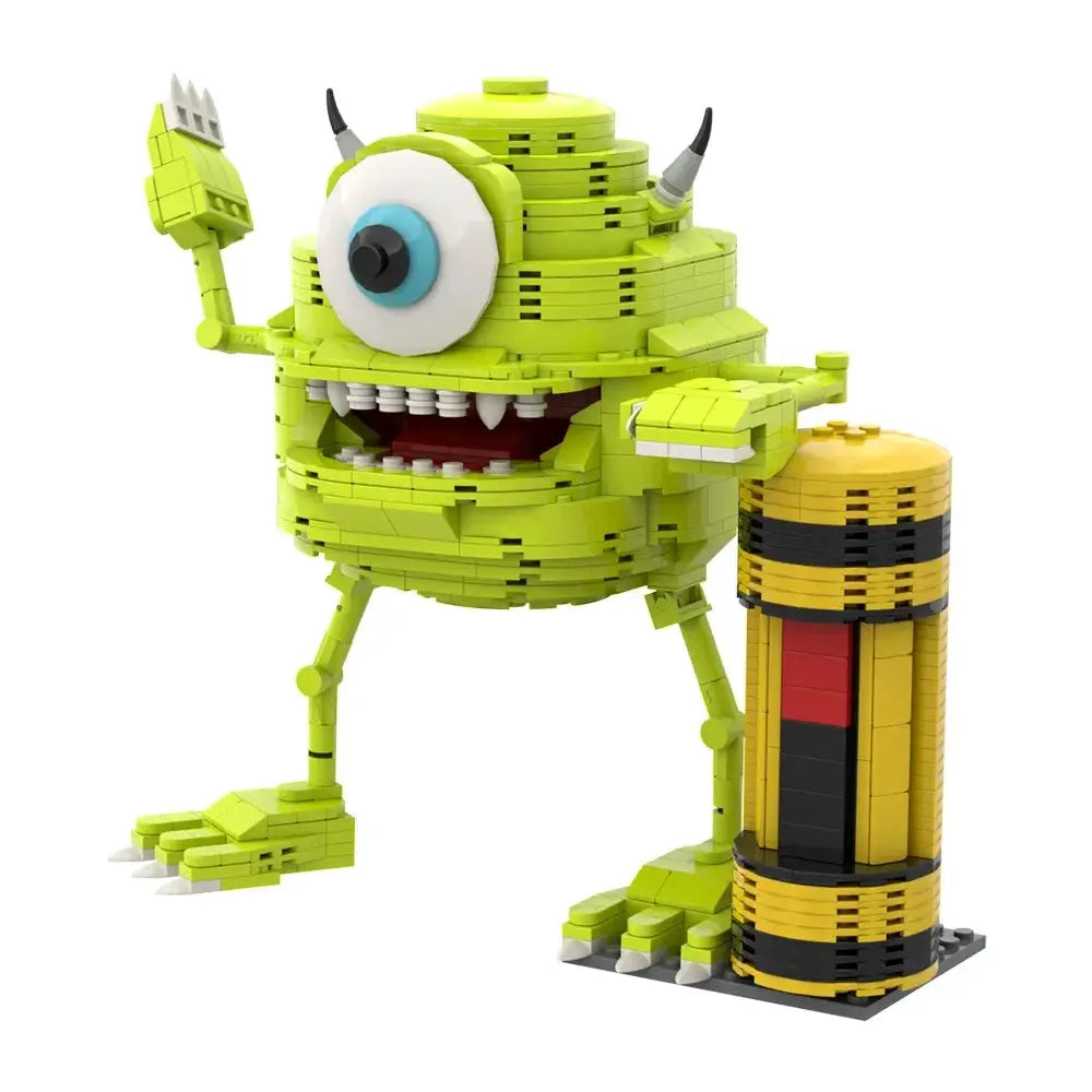 Gobricks MOC Monsters inc Green Monster Building Blocks Mike Wazowski Model Robot Bricks DIY Assembled Toy for Children Gift - ToylandEU