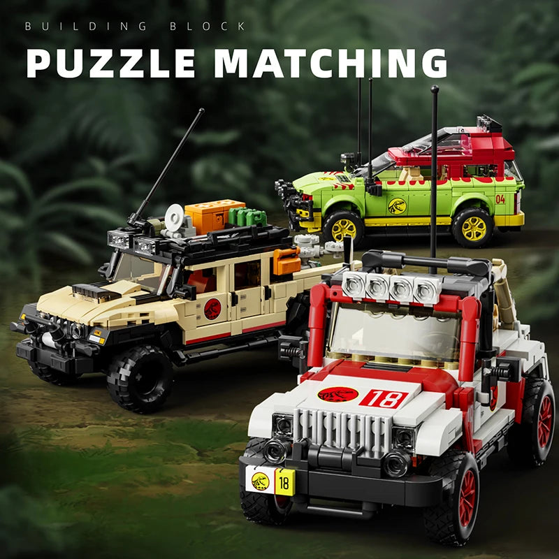Dinosaur Building Blocks | 1632 Pcs | 3 In 1 Off Road Vehicle | Adult Kit