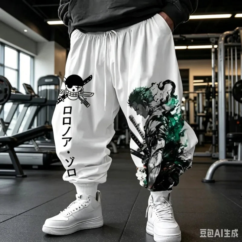 One Piece Zoro Jogger Pants | Polyester Fabric | Casual Fit Men Anime