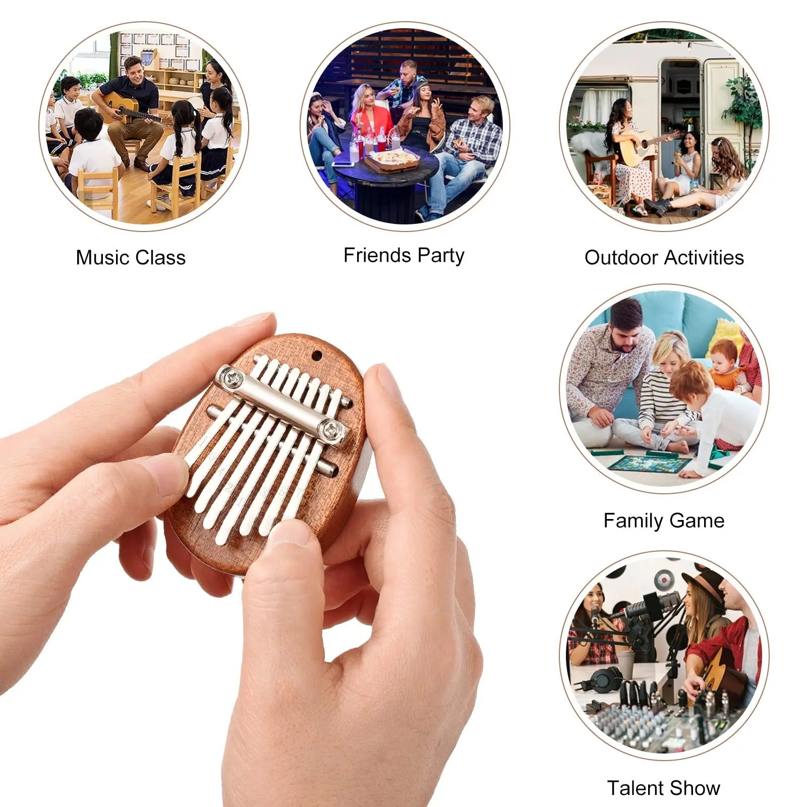 MiwayerMini 8 Key Kalimba Thumb Piano Gifts for Kids Beginners Music - ToylandEU