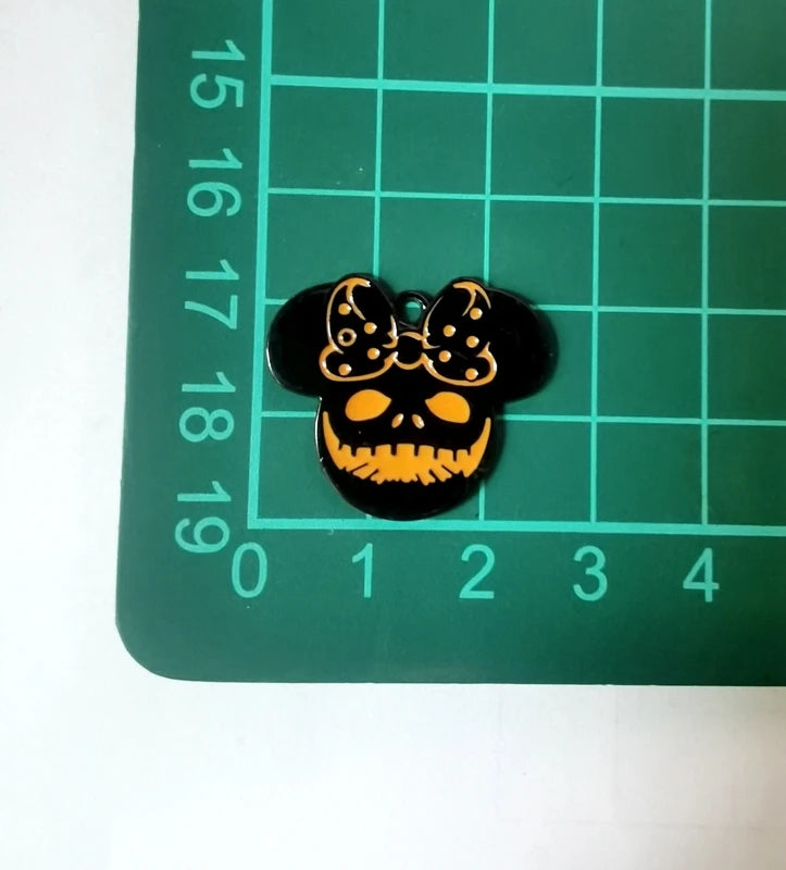 Halloween Pendant Charms | Metal | Keychain DIY | 10 Pieces