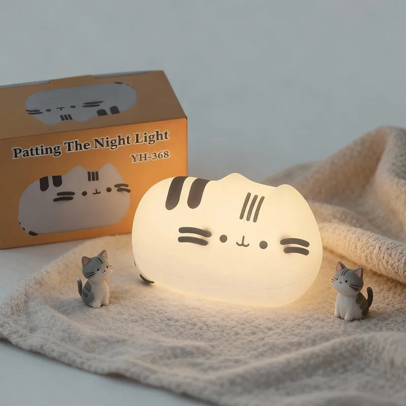 Pusheen Night Light | Glow In The Dark | Kawaii Cat Design | Bedroom Decor