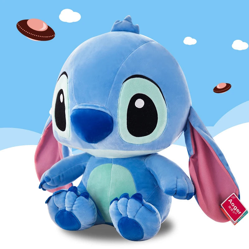 Disney Stitch Plush Doll Big Size Kawaii Soft Blue Pink Elf - ToylandEU