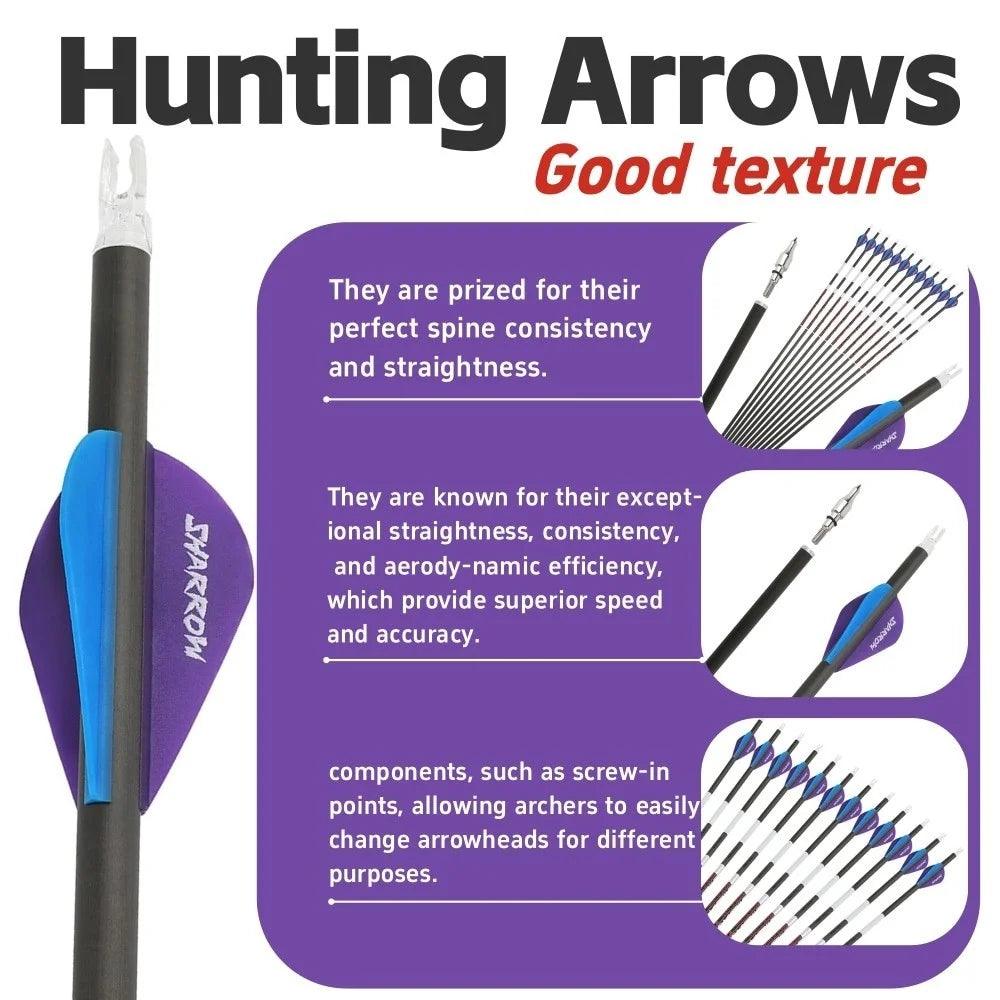 Pure Carbon Arrows | 6.2mm ID Multi Spine | Toylandeu™