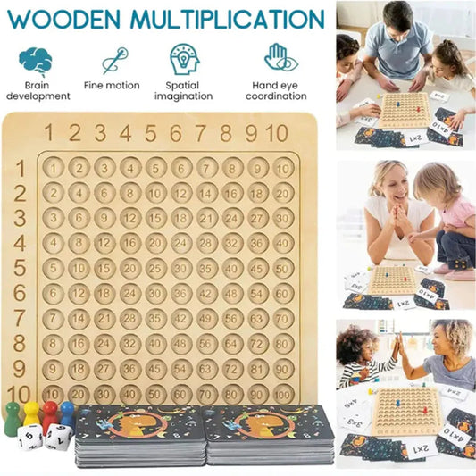 Interactive Wooden Multiplication Learning Game for Kids - ToylandEU