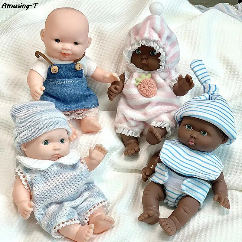 Mini Silicone Reborn Dolls 12cm Realistic Baby Doll Toy
