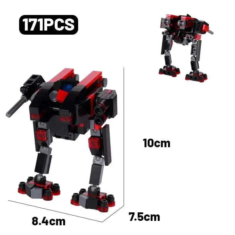 MOC Military Fighter Building Blocks Kit Combat Robots Gift Building Bricks MOC - ToylandEU