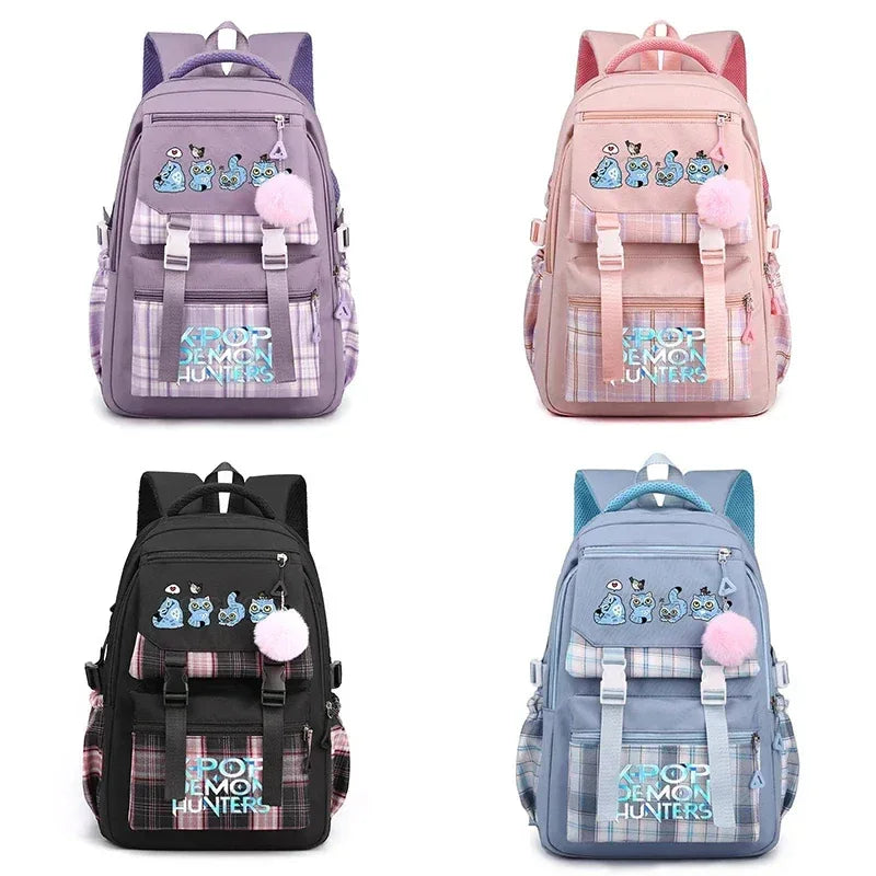 Anime Demon Hunters Backpack Large Capacity Unisex School Bag - ToylandEU