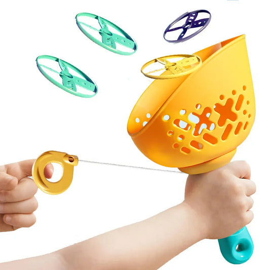 UFO Disc Launcher Toy for Kids: Exciting Pull String Flying Saucer Throw Toy ToylandEU.com Toyland EU