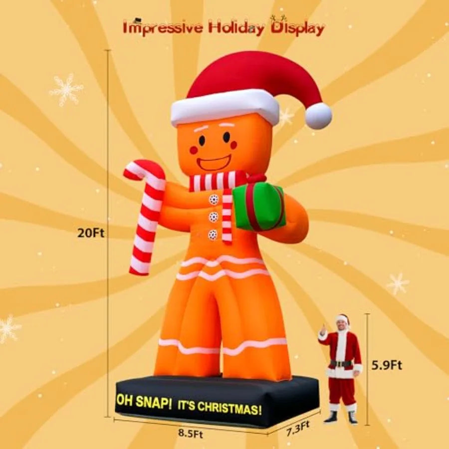 Giant Inflatable Christmas Decoration | 20 Feet | Heavy-Duty PVC | Outdoor
