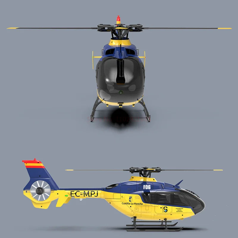 F06 Remote Control Helicopter Simulator Ec135 One-key Inverted 3d - ToylandEU