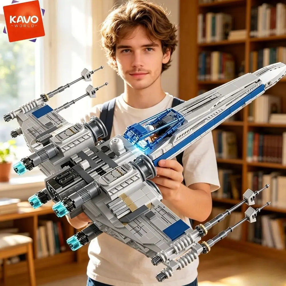 Building Block Set | X-Wing Starfighter | 1271 Pieces | LED Light-Up