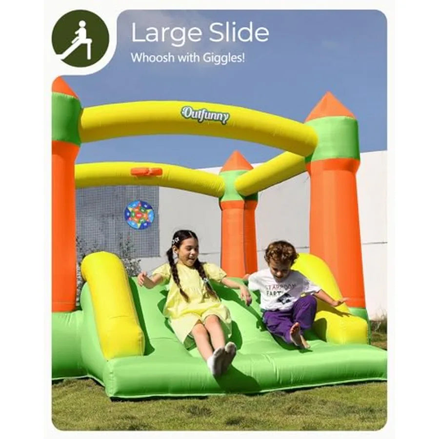 Bounce House With Slide For Kids Indoor Outdoor Fun
