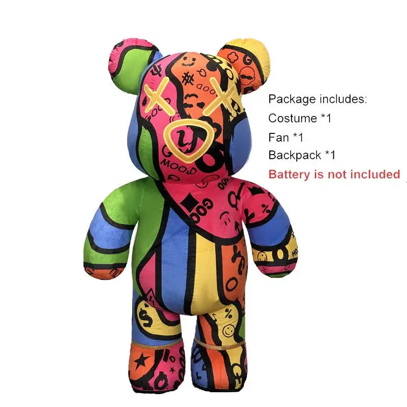 SAYGO Inflatable Colorful Rabbit Bear Plush Costume Adult Male Female Cosplay Halloween Mascot Party Costume Mascot - ToylandEU